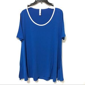 Lularoe Perfect T Tee Medium Blue Solid Oversized